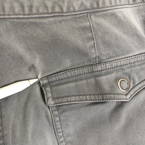 VTG LL BEAN Pants Women's Sz 4 Tall‎ Gray Cotton Mid Rise Snap Pockets Outdoor - Picture 11 of 12